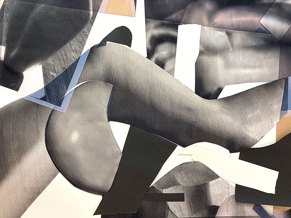 Kolaż Marty Kwiatek, fragment procesu przygotowania prac