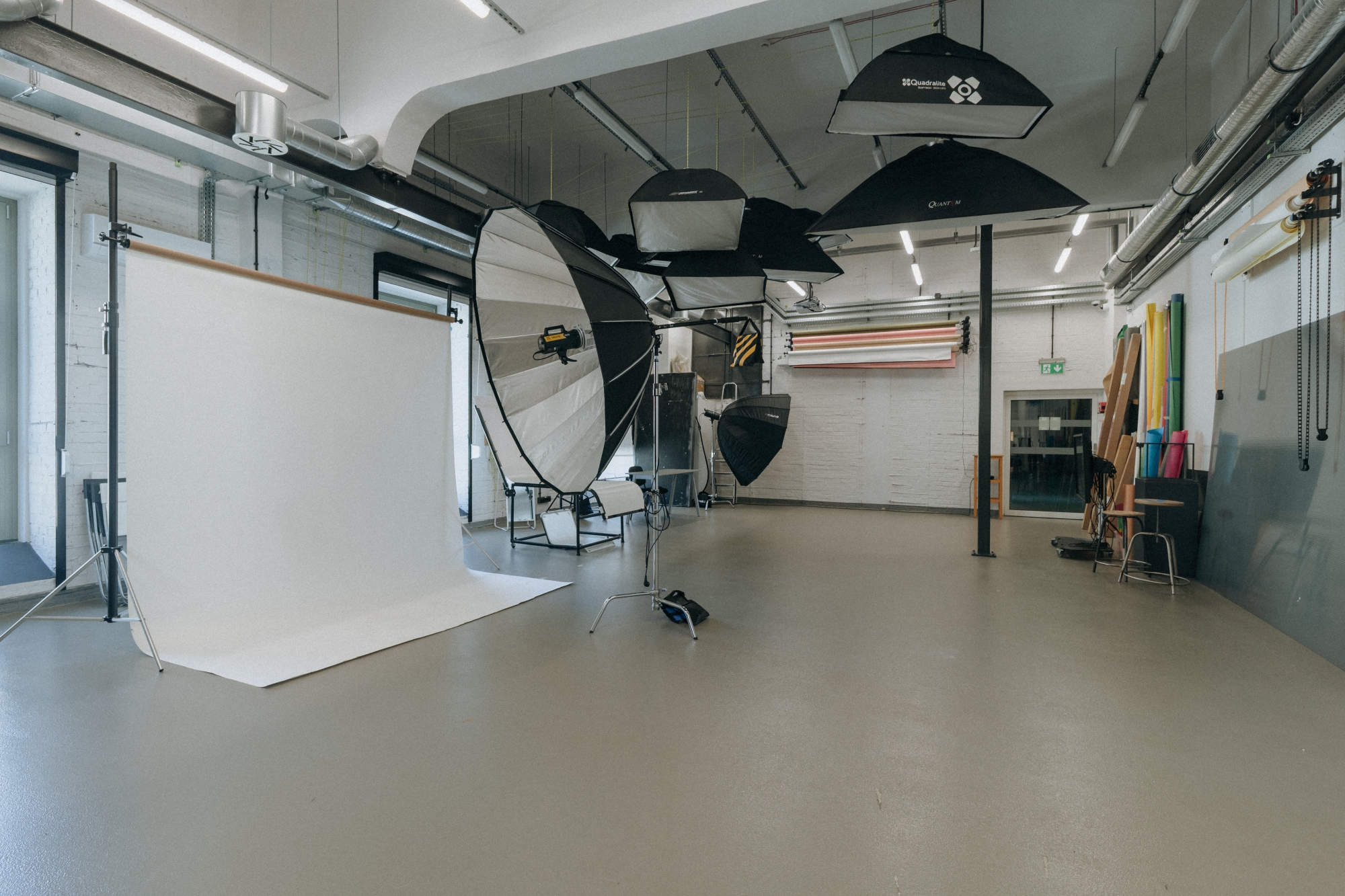 The interior of a photography studio.