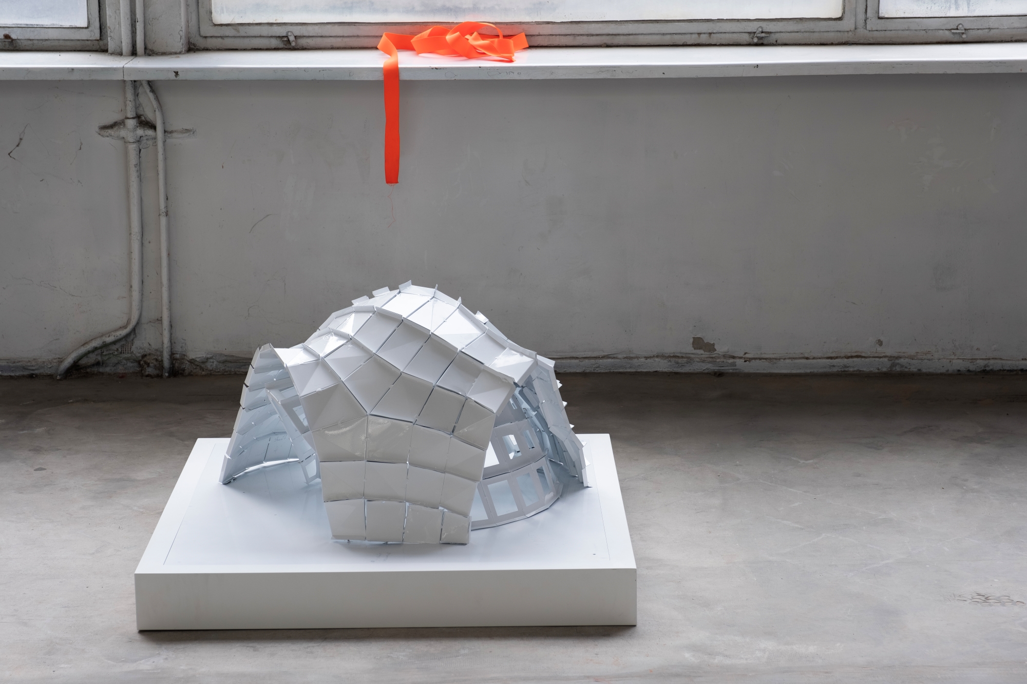 Model of a retention pavilion shaped like a space station, designed by Maciej Pacan and Wiktor Pawlak.