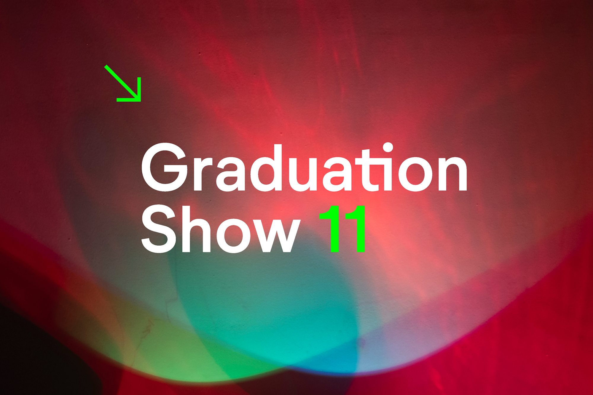 Abstrakcyjna grafika promująca wystawę Graduation Show 11