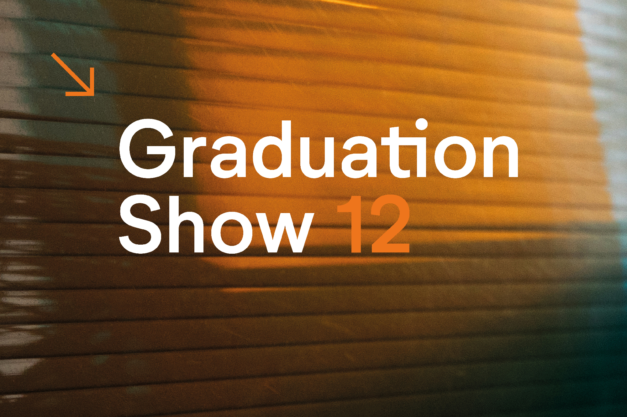 Abstract graphic design promoting the Graduation Show 12 exhibition